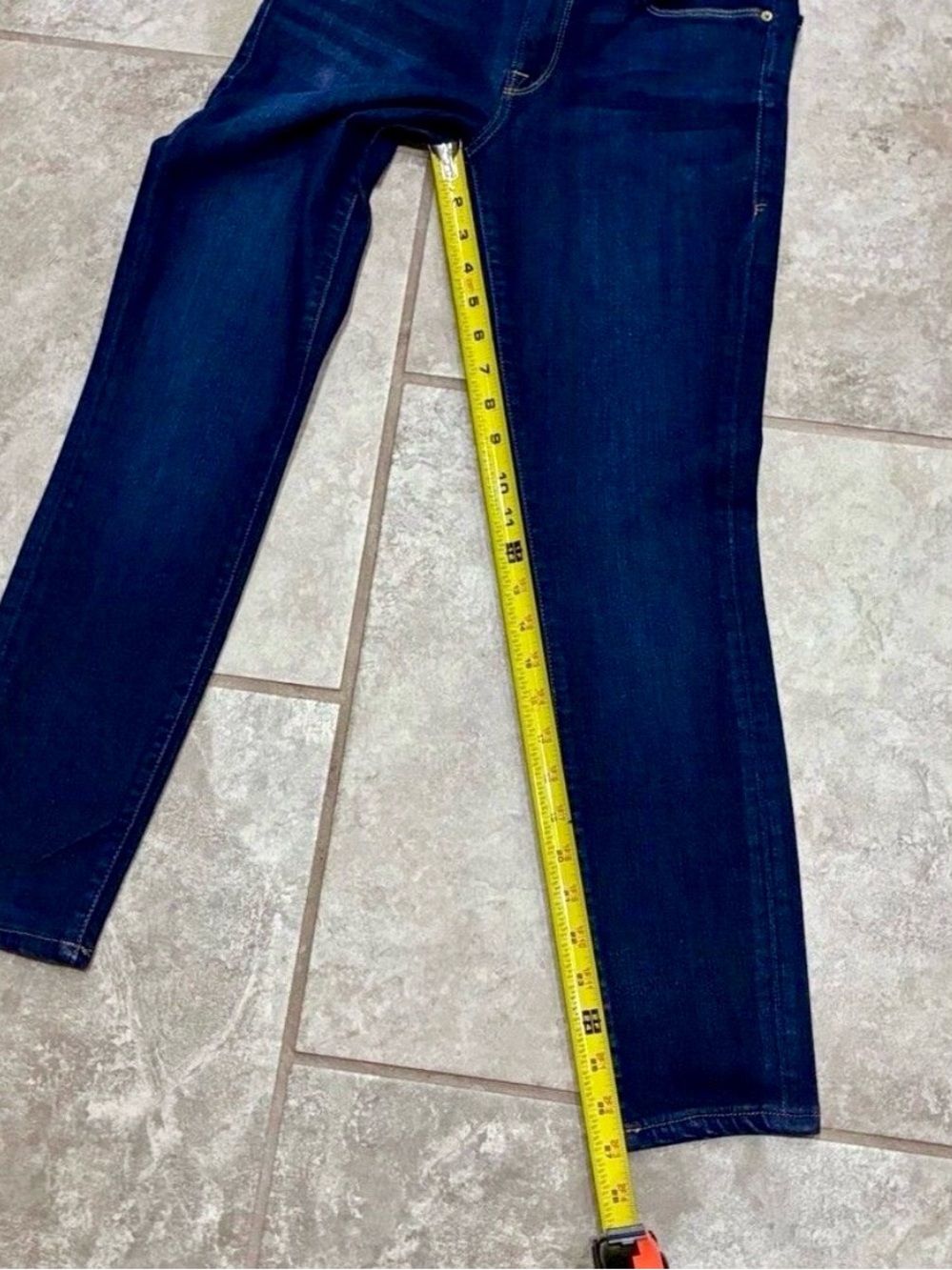 FRAME Le Skinny de Jeanne “Dame” Dark Indigo Wash Skinny Jeans Size 28x27 LNWT - Picture 7 of 12